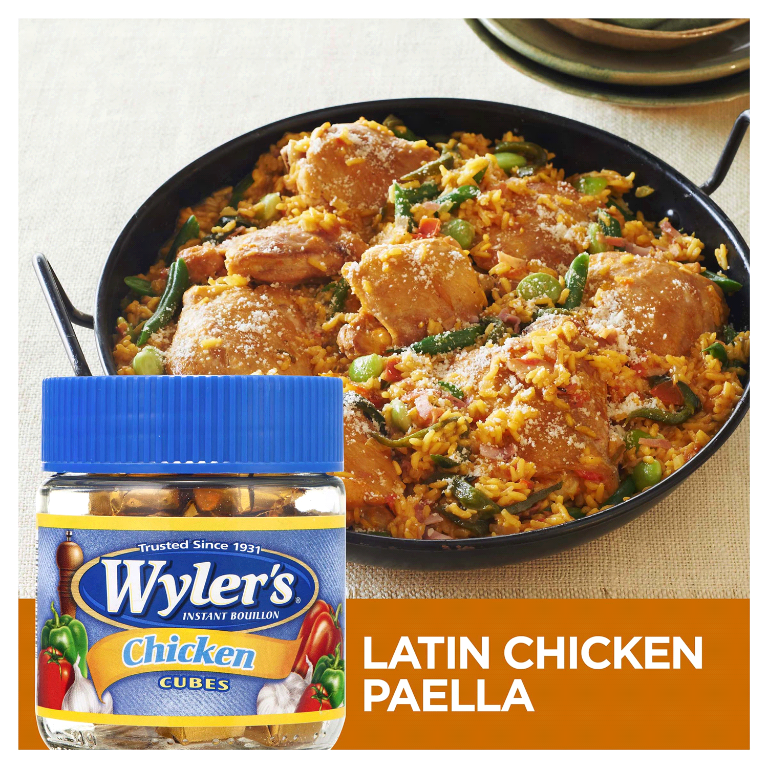 slide 3 of 4, Wyler's Chicken Instant Bouillon Cubes 3.25 oz. Jar, 3.25 oz