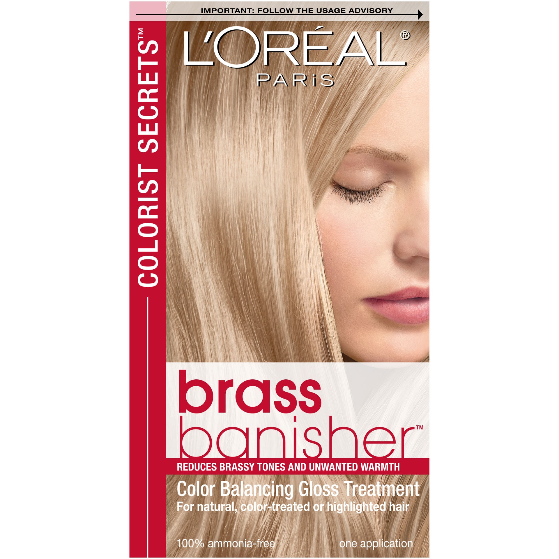 slide 3 of 8, L'Oréal Paris Colorist Secrets Brass Banisher Color Balancing Gloss Treatment, 1 kit