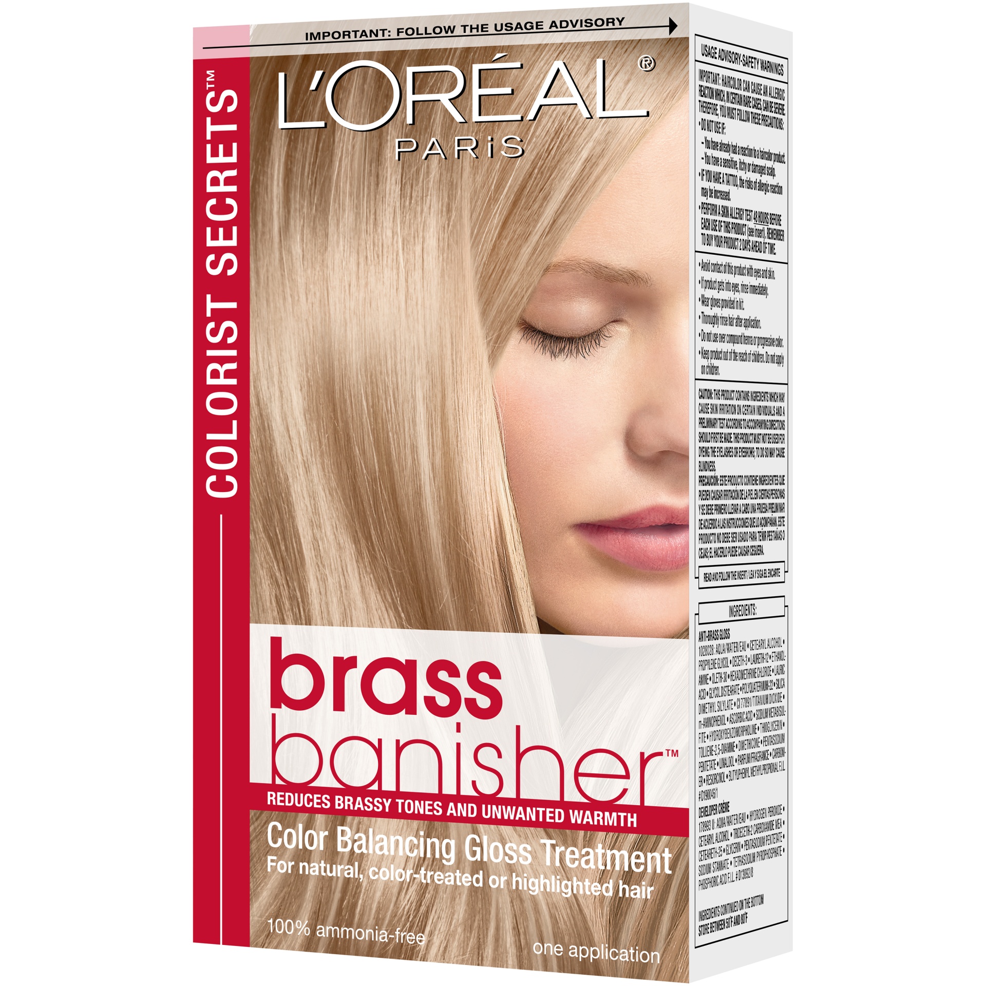 slide 5 of 8, L'Oréal Paris Colorist Secrets Brass Banisher Color Balancing Gloss Treatment, 1 kit