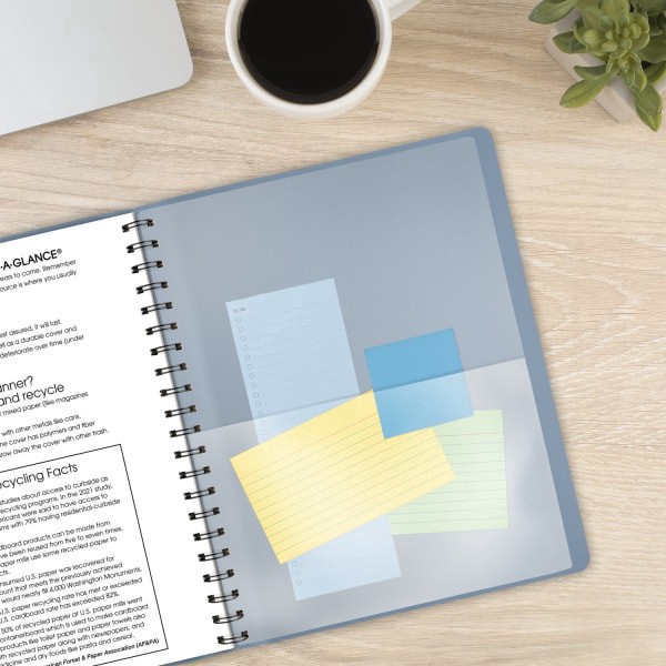 slide 3 of 10, AT-A-GLANCE® Contemporary 2026 Weekly Monthly Planner, Drizzle, Large, 8 1/4"" x 11"", 1 ct