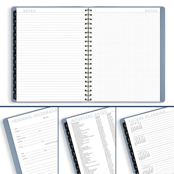 slide 7 of 10, AT-A-GLANCE® Contemporary 2026 Weekly Monthly Planner, Drizzle, Large, 8 1/4"" x 11"", 1 ct