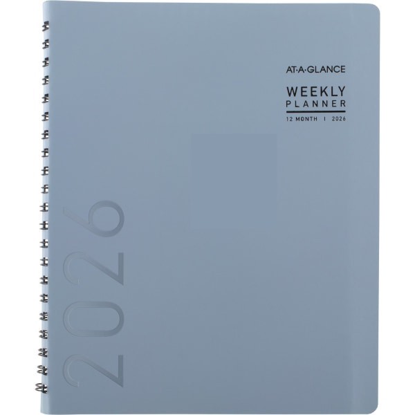 slide 4 of 10, AT-A-GLANCE® Contemporary 2026 Weekly Monthly Planner, Drizzle, Large, 8 1/4"" x 11"", 1 ct