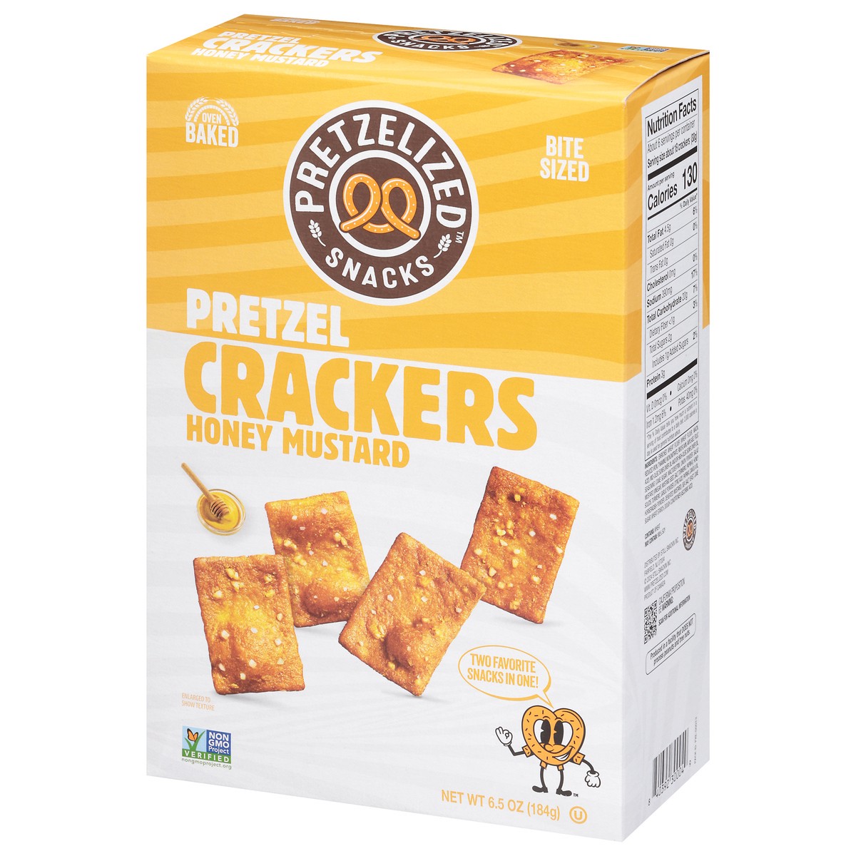slide 10 of 13, Pretzelized Snacks Oven Baked Pretzel Honey Mustard Crackers Bite Sized 6.5 oz, 6.5 oz