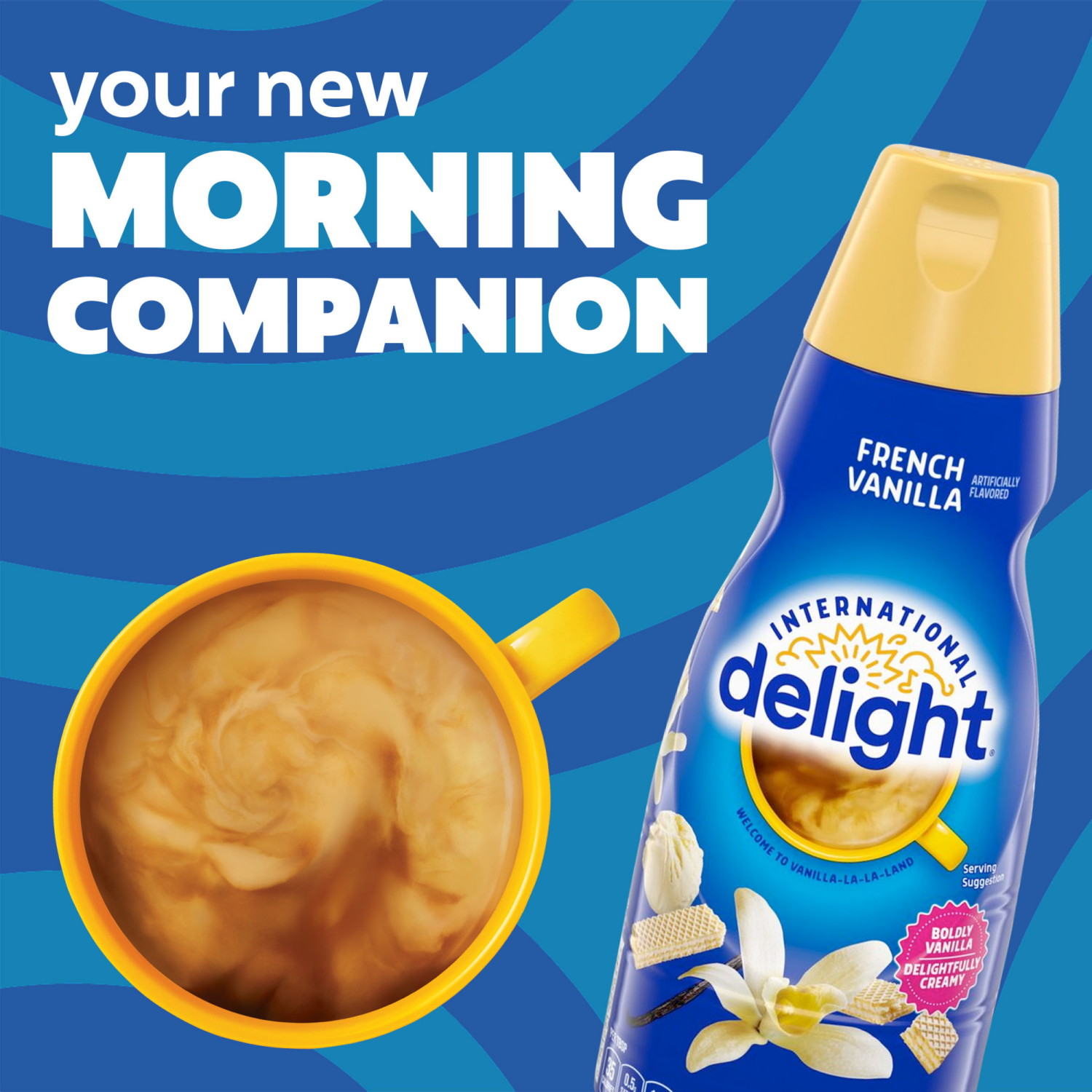 slide 3 of 8, International Delight Coffee Creamer, French Vanilla, 32 FL OZ Bottle, 32 fl oz