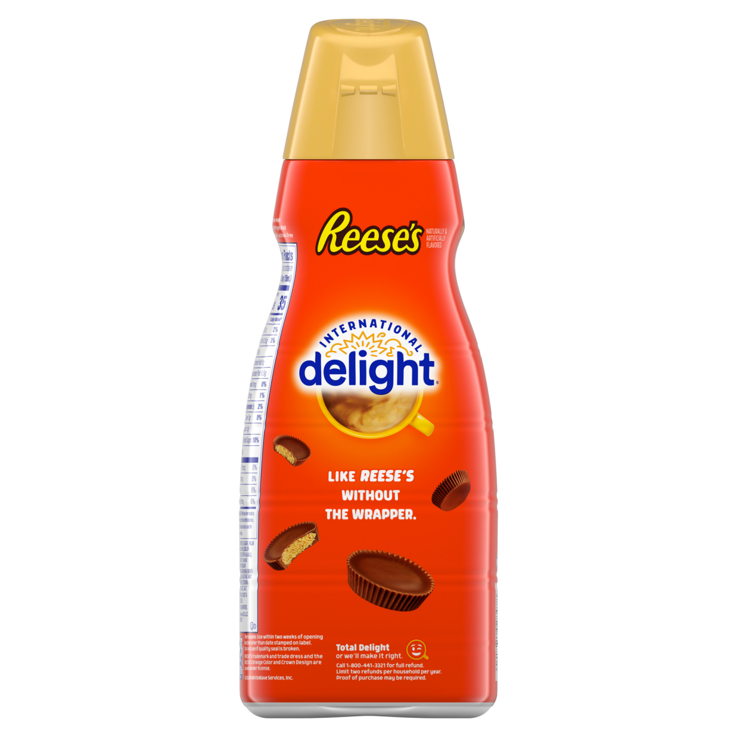 slide 6 of 8, International Delight REESE’S Peanut Butter Cup Coffee Creamer, 32 FL OZ Bottle, 32 fl oz