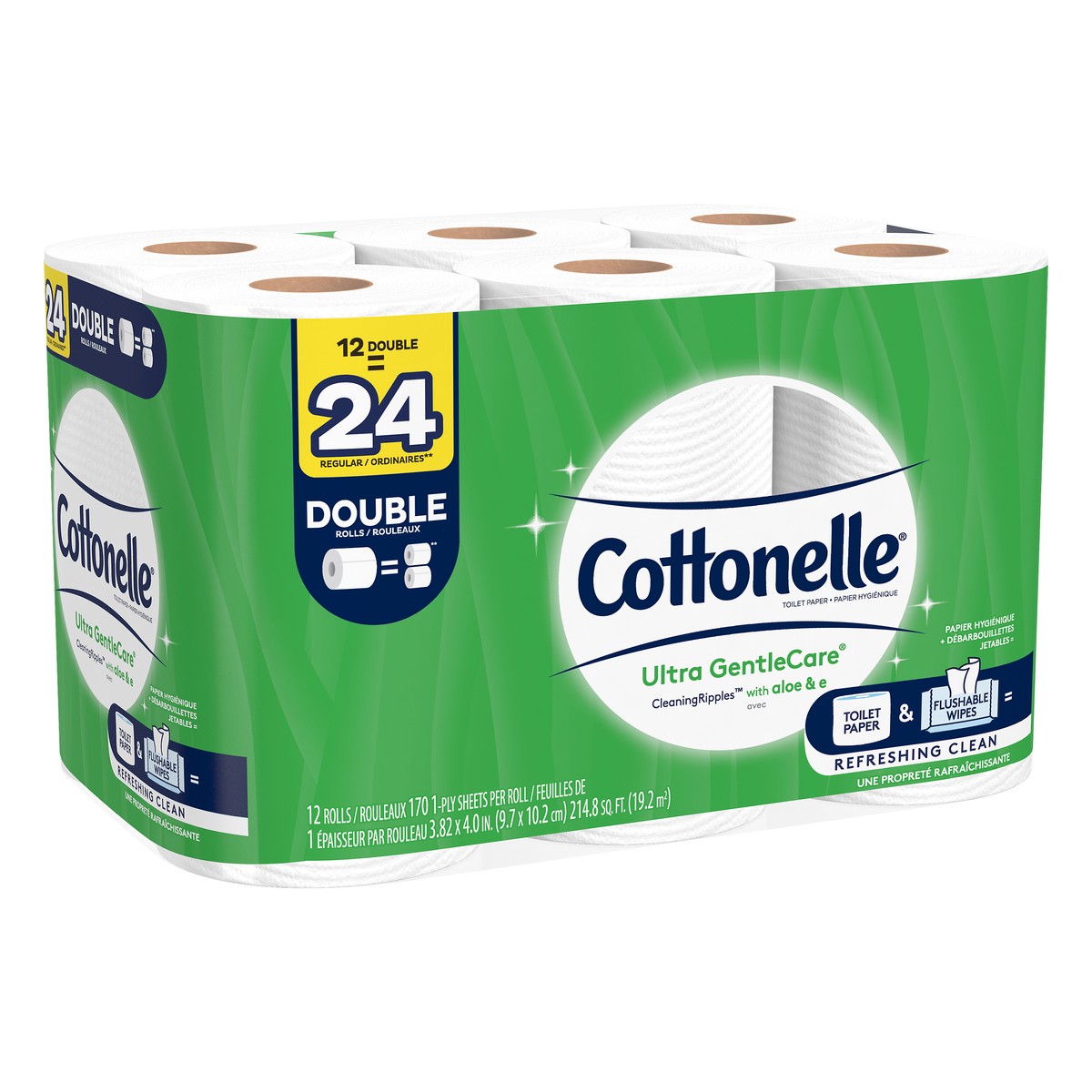 slide 2 of 8, Cottonelle Gentlecare Toilet Paper, 12 ct