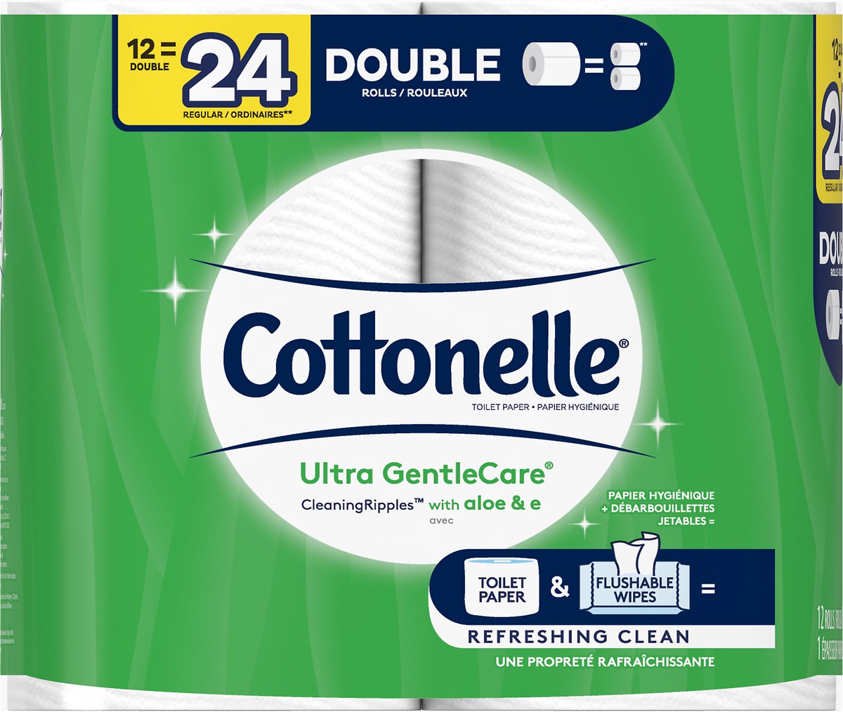 slide 5 of 8, Cottonelle Gentlecare Toilet Paper, 12 ct