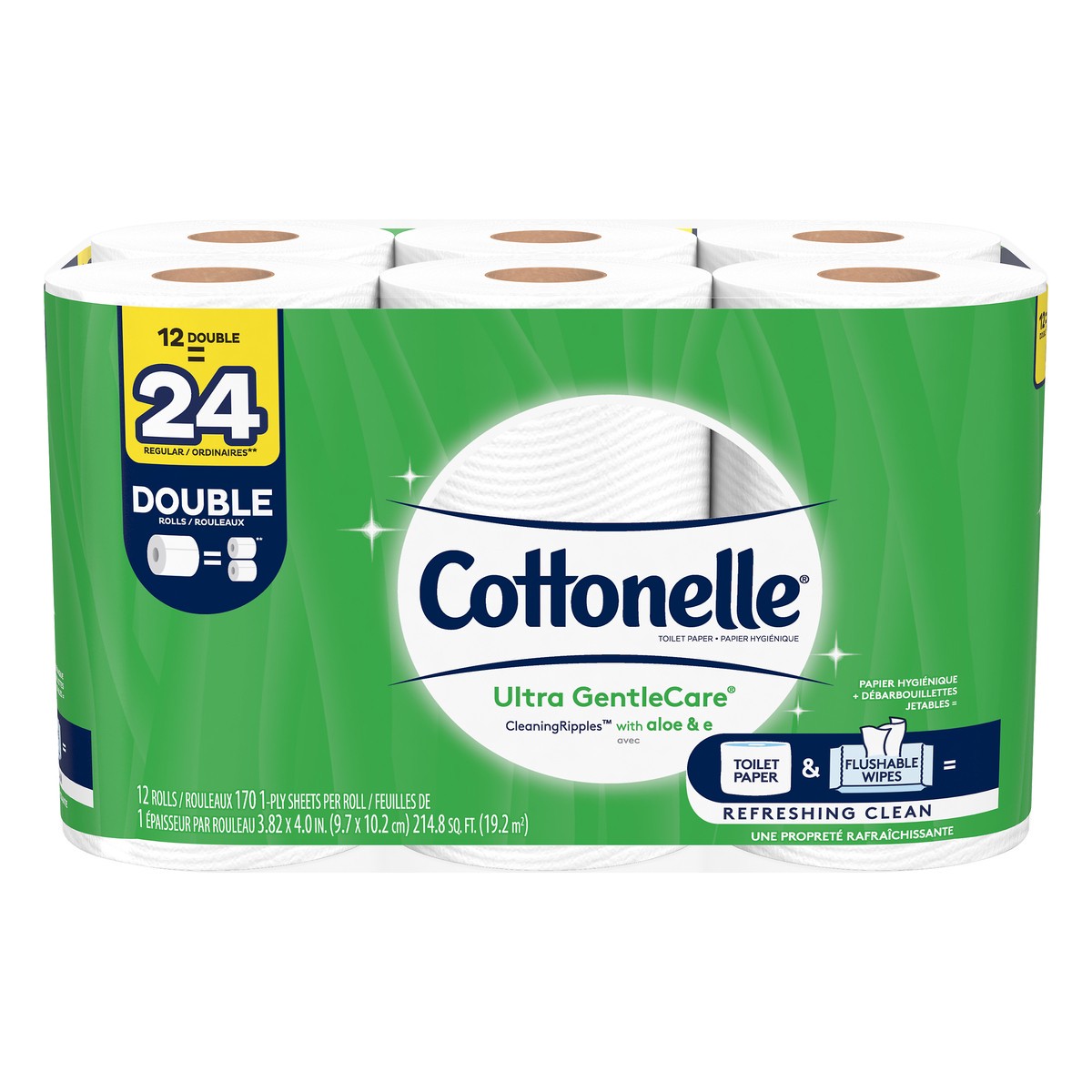 slide 1 of 8, Cottonelle Gentlecare Toilet Paper, 12 ct