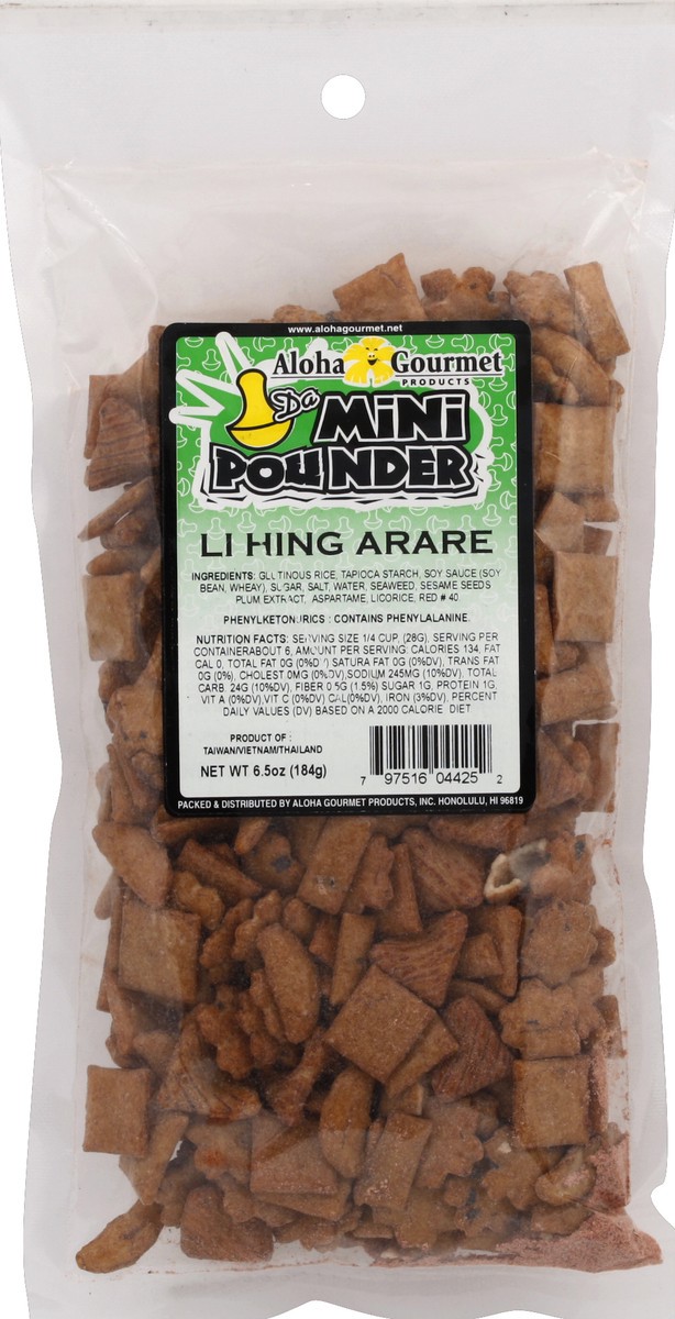slide 1 of 4, Aloha Gourmet Li Hing Arare 6.5 oz, 6.5 oz