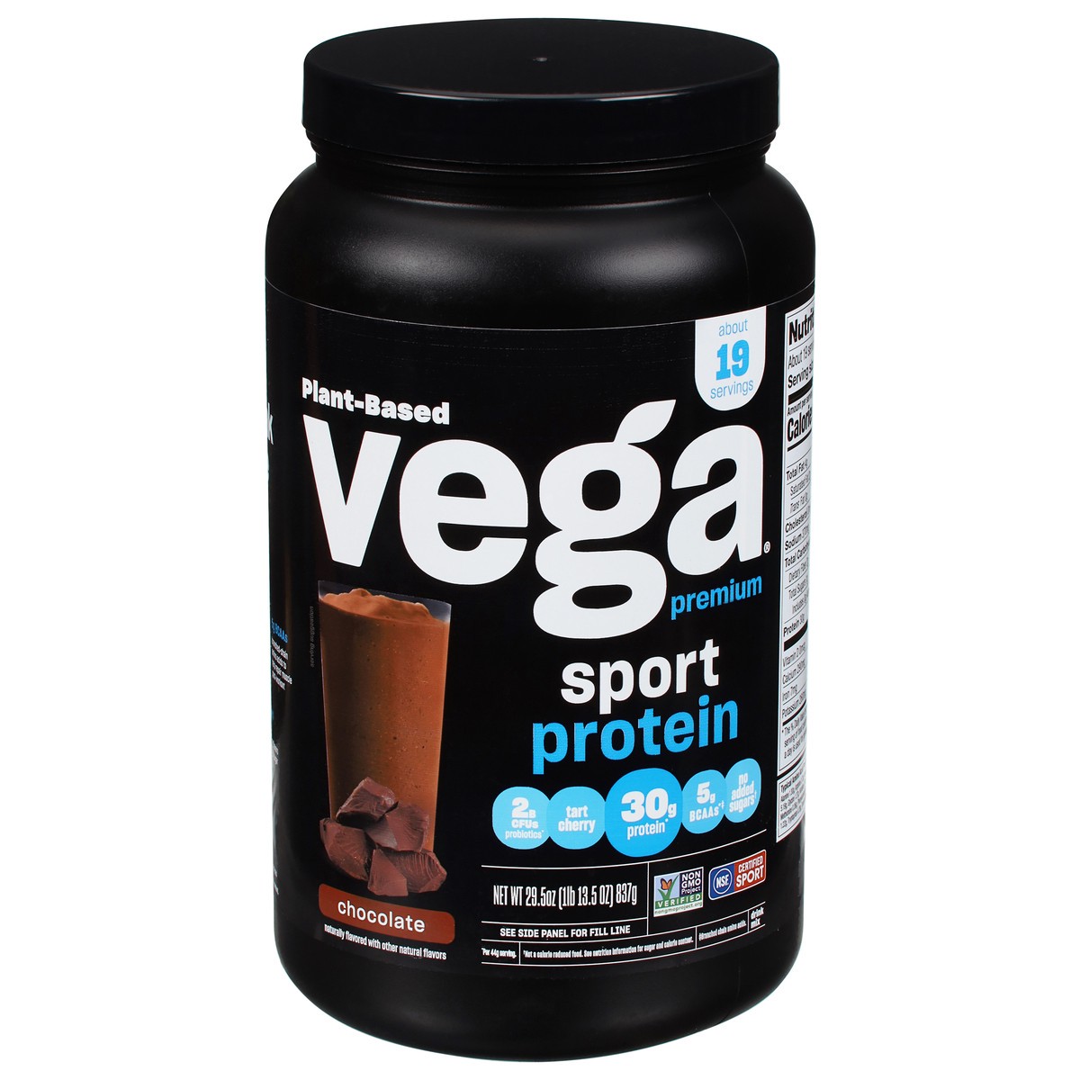 slide 1 of 9, Vega Sport Chocolate Flavored Premium Protein Powder, 29.5 oz