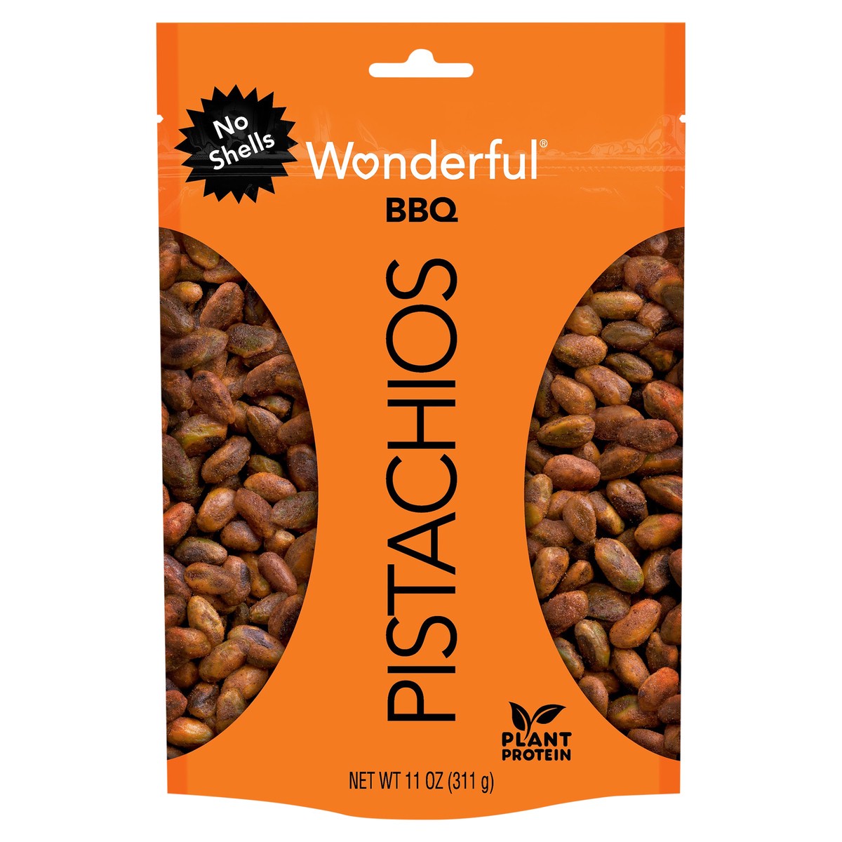 slide 7 of 7, Wonderful Pistachios, No Shells BBQ Flavored Nuts, 11 Ounce Bag, 11 oz