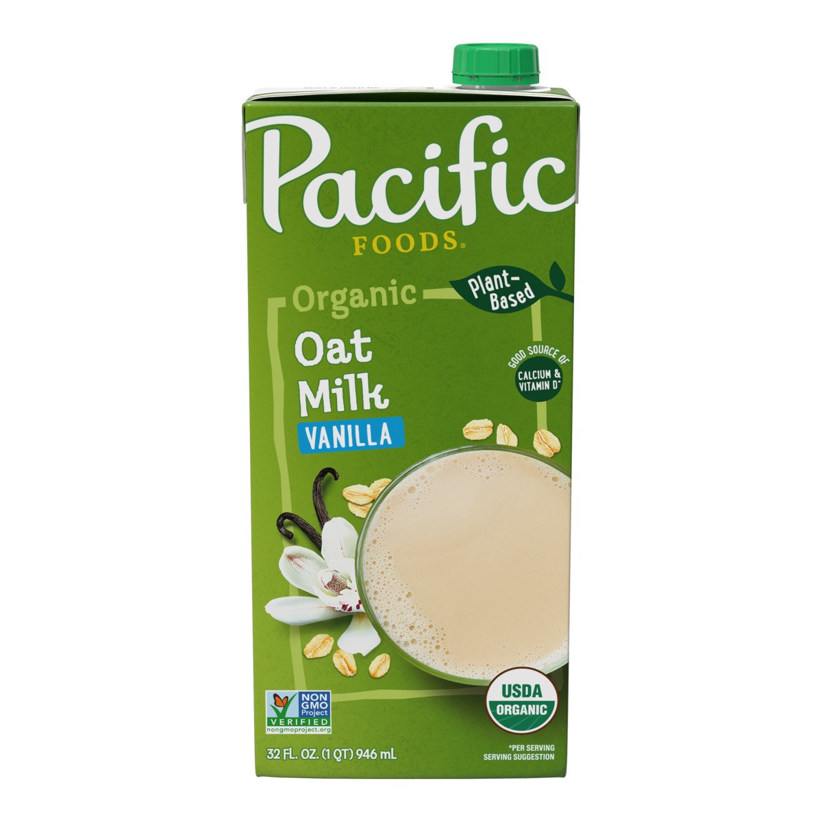 slide 1 of 5, Pacific Foods Organic Vanilla Oat Milk, 32 fl oz