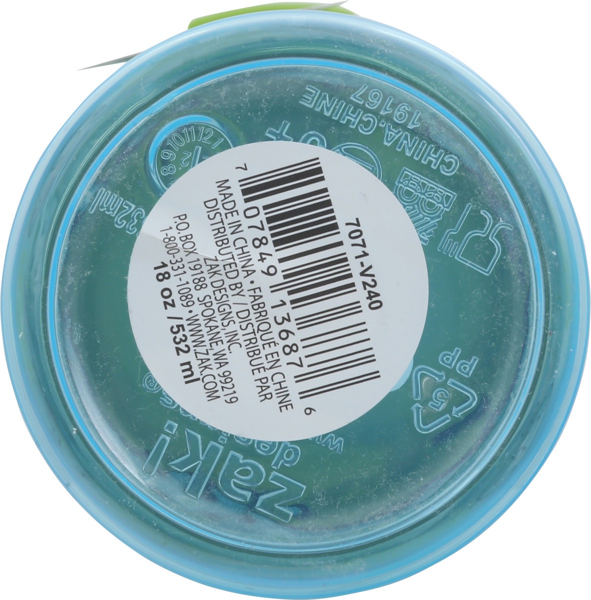 slide 9 of 11, Zak! Designs Everyday Smiles 18 Ounce Leak-Proof Bottle 1 ea, 1 ct