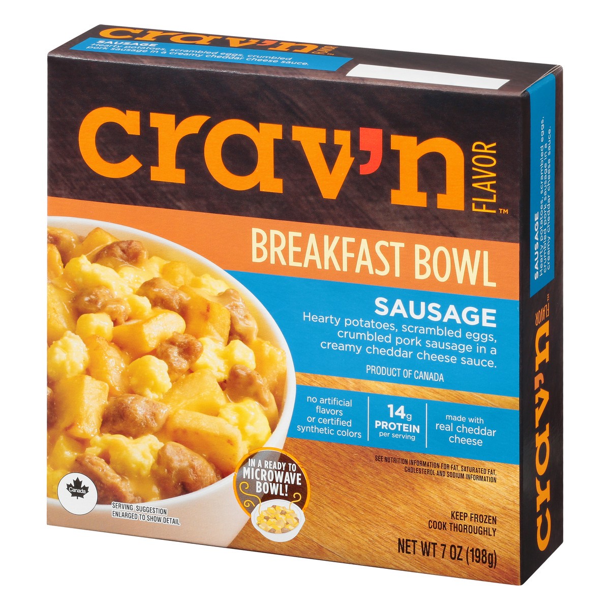 slide 14 of 15, Crav'n Flavor Sausage Breakfast Bowl 7 oz, 7 oz
