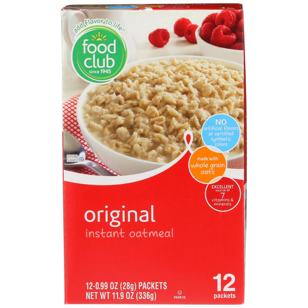 slide 8 of 9, Food Club Original Instant Oatmeal, 1 ct
