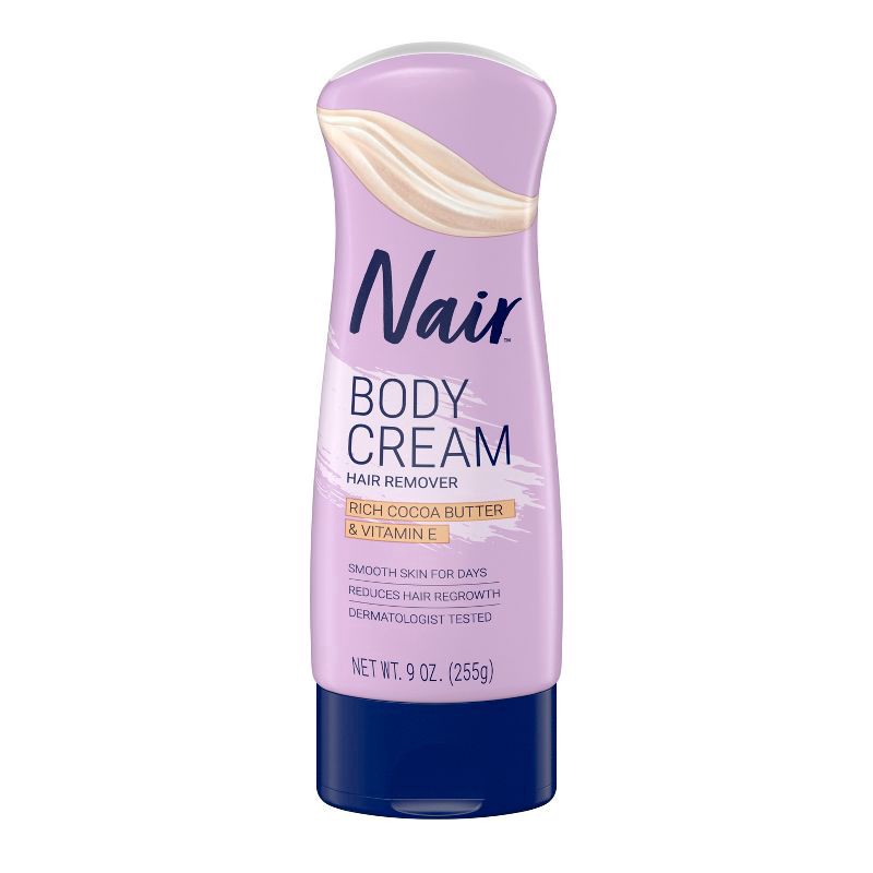 slide 1 of 4, Nair Hair Removal Body Cream, Cocoa Butter and Vitamin E - 9.0oz, 9 oz