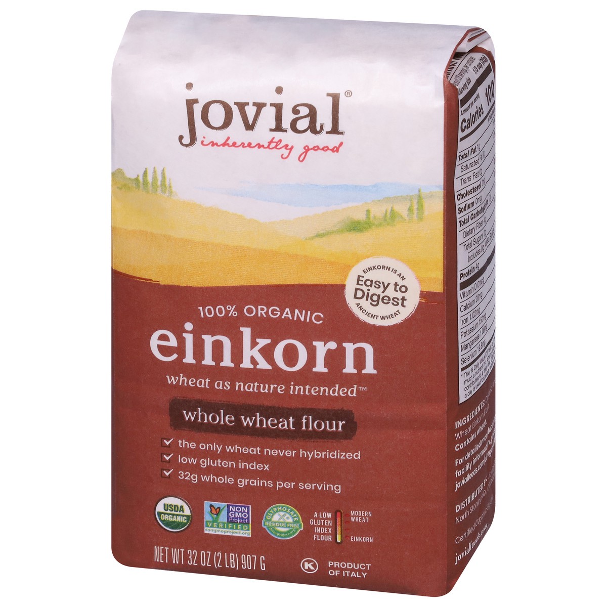 slide 2 of 9, Jovial Einkorn Whole Wheat 100% Organic Flour 32 oz, 32 oz