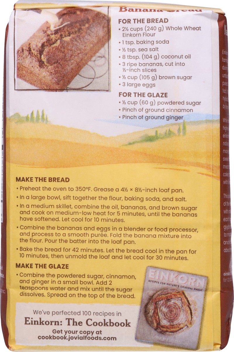 slide 7 of 9, Jovial Einkorn Whole Wheat 100% Organic Flour 32 oz, 32 oz