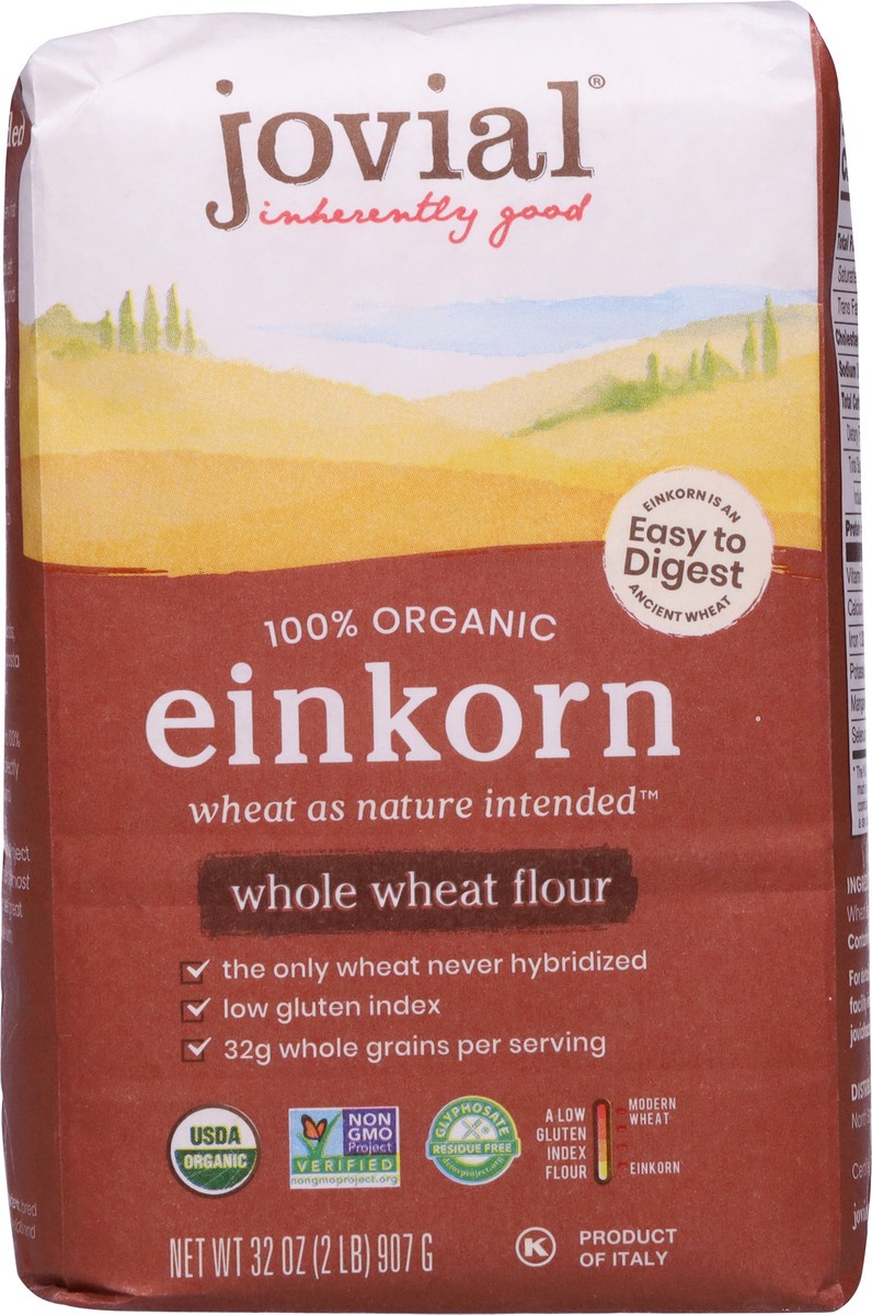 slide 5 of 9, Jovial Einkorn Whole Wheat 100% Organic Flour 32 oz, 32 oz