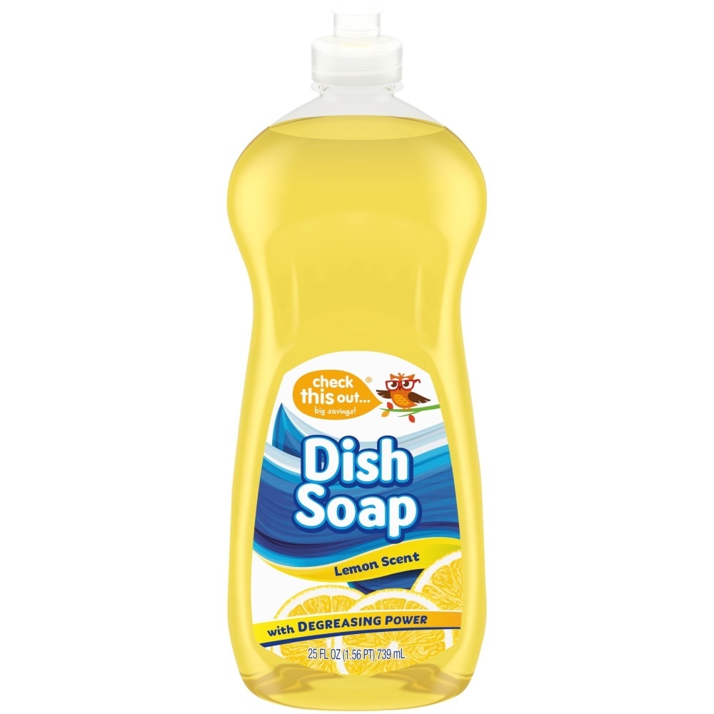 slide 1 of 1, Check This Out... Lemon Dishwashing Liquid, 25 fl oz