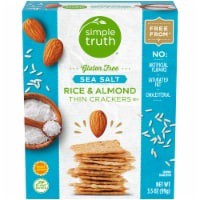 slide 1 of 3, Simple Truth Gluten Free Sea Salt Rice & Almond Crackers - 3.5 oz, 3.5 oz