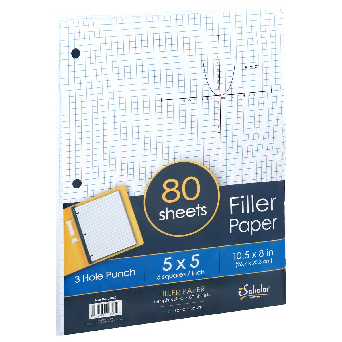slide 3 of 11, iScholar Graph Ruled Filler Paper, 80 ct