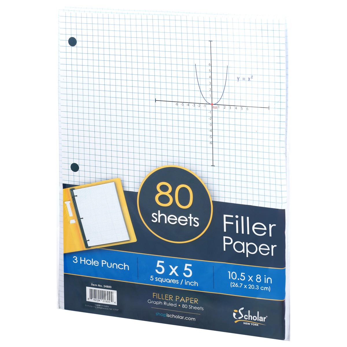 slide 4 of 11, iScholar Graph Ruled Filler Paper, 80 ct