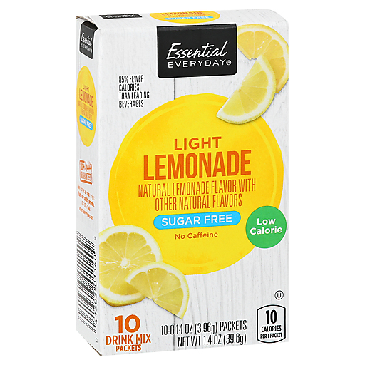 slide 1 of 1, Essential Everyday Lemonade Sugar Free Drink Mix 10ct, 1.4 oz