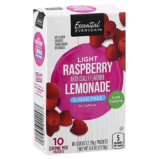 slide 1 of 1, Essential Everyday Raspberry Lemonade Sugar Free Drink Mix 10ct, 0.8 oz