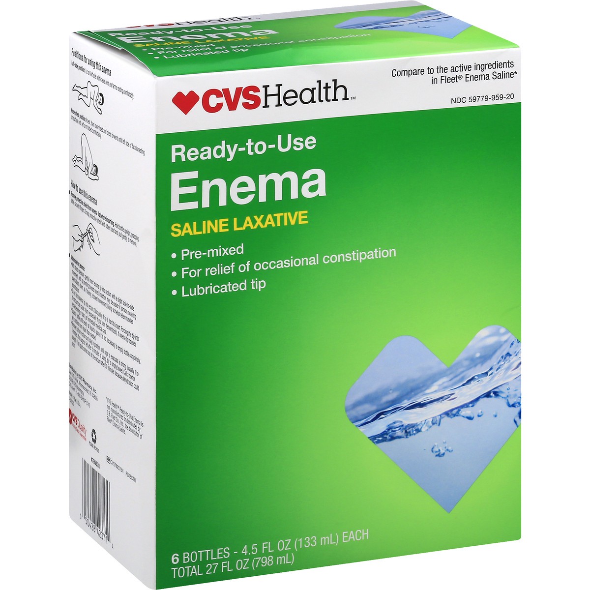 slide 10 of 11, CVS Health Disposable Enema, Latex Free, 6 Ct, 1 ct