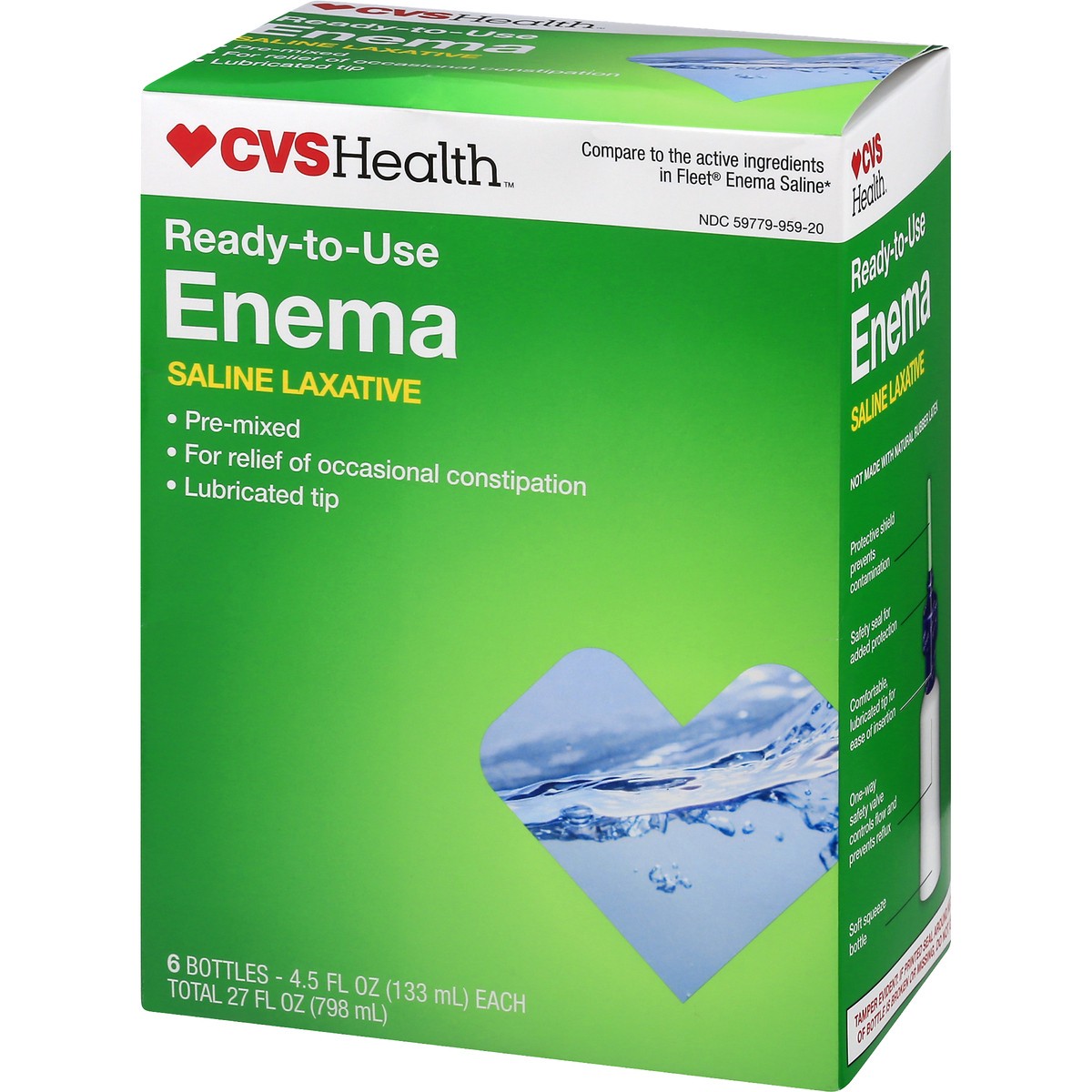 slide 11 of 11, CVS Health Disposable Enema, Latex Free, 6 Ct, 1 ct
