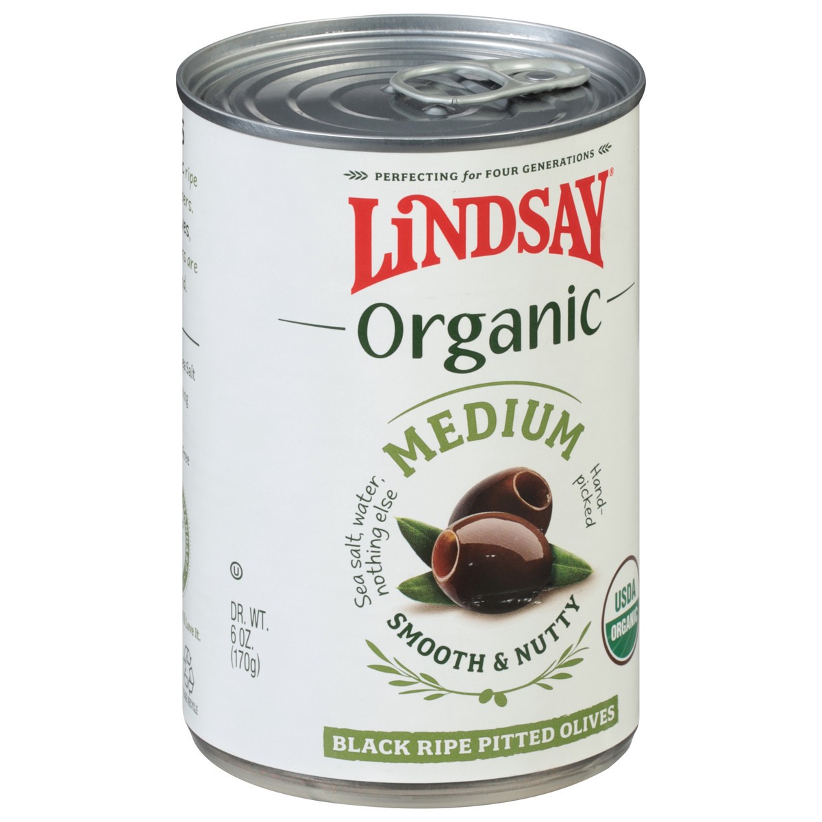 slide 5 of 9, Lindsay Organic Black Ripe Pitted Olives Medium 6 oz, 6 oz