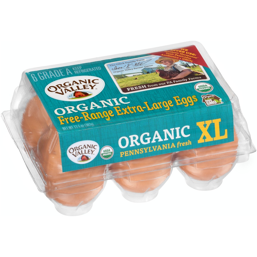 slide 2 of 7, Organic Valley X-Large Brown Eggs, 13.5 oz