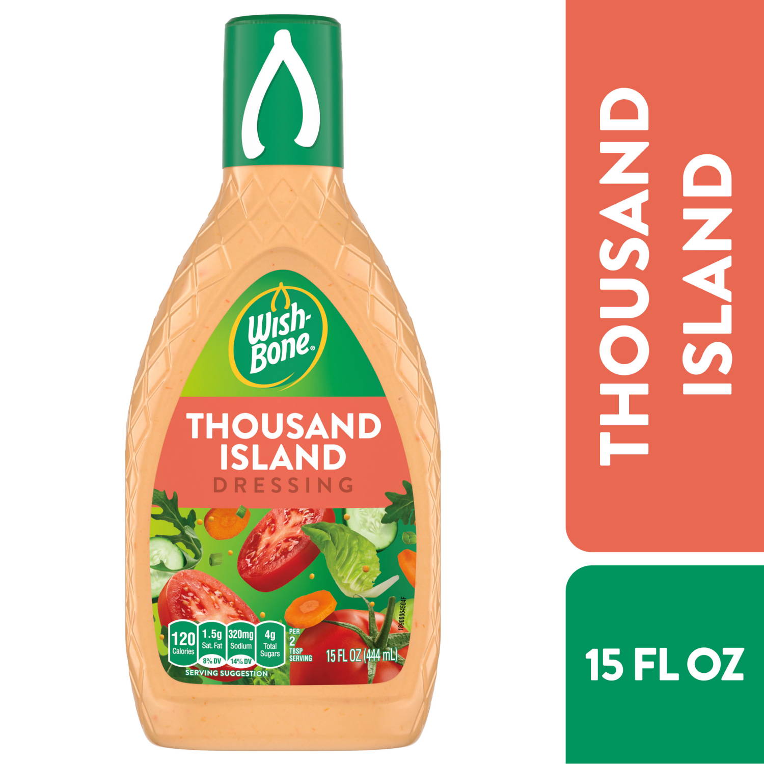 slide 1 of 4, Wish-Bone Thousand Island Salad Dressing, 15 fl. oz., 15 fl oz