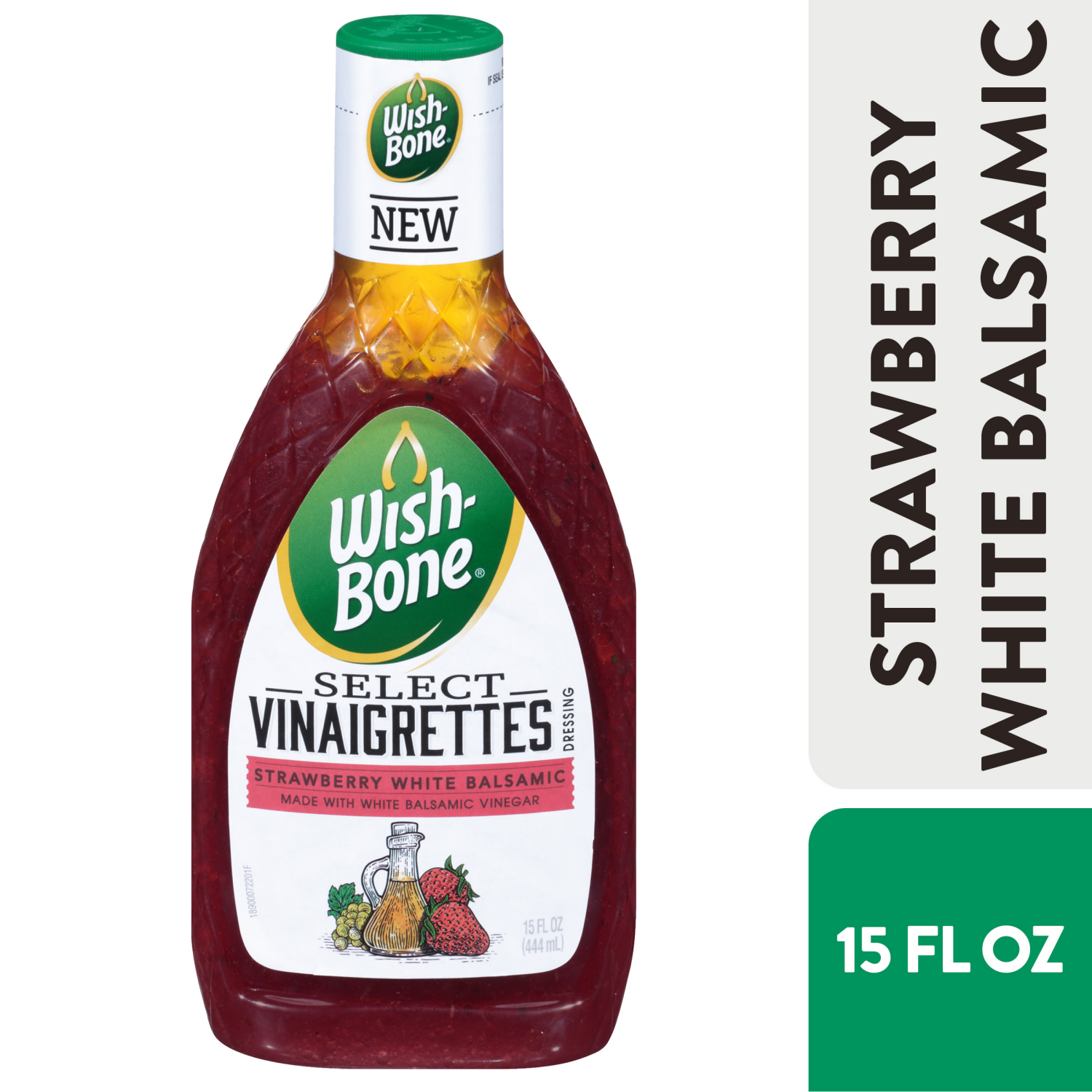 slide 1 of 4, Wish-Bone Strawberry Balsamic Vinaigrette Dressing 15 oz, 15 oz