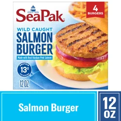 SeaPak Shrimp & Seafood Co. Alaskan Salmon Burger 4 ct Box