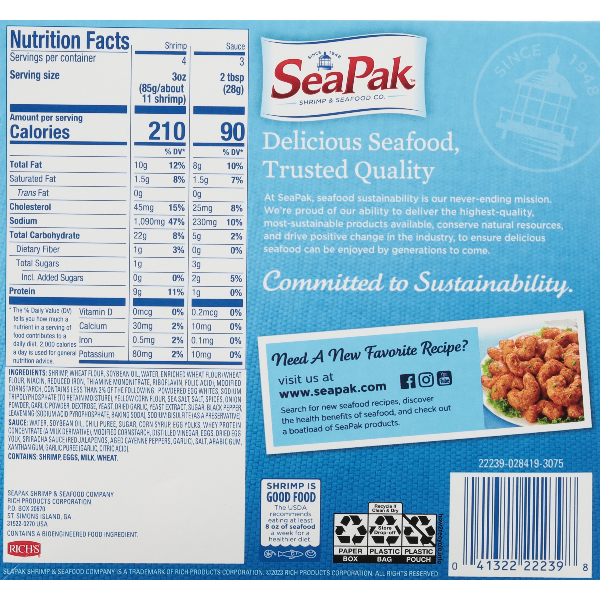 slide 2 of 2, SeaPak Dynamite Shrimp 15 oz, 15 oz