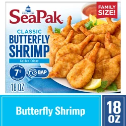 SeaPak Classic Golden Crispy Butterfly Shrimp Family Size 18 oz