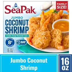 SeaPak Coconut Shrimp Includes Orange Marmalade Sauce Jumbo Family Size 16 oz