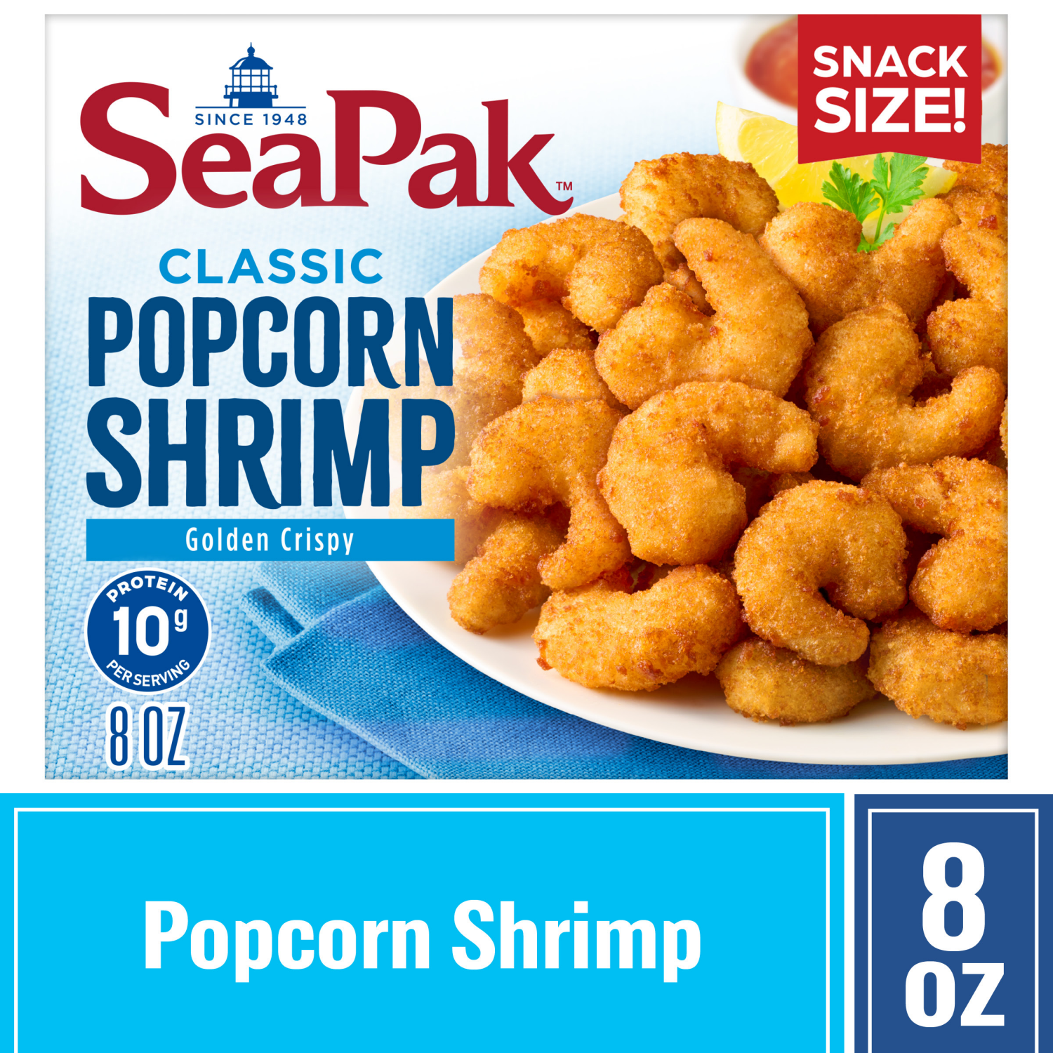 slide 1 of 2, SeaPak Classic Popcorn Shrimp Snack Size, 8 oz