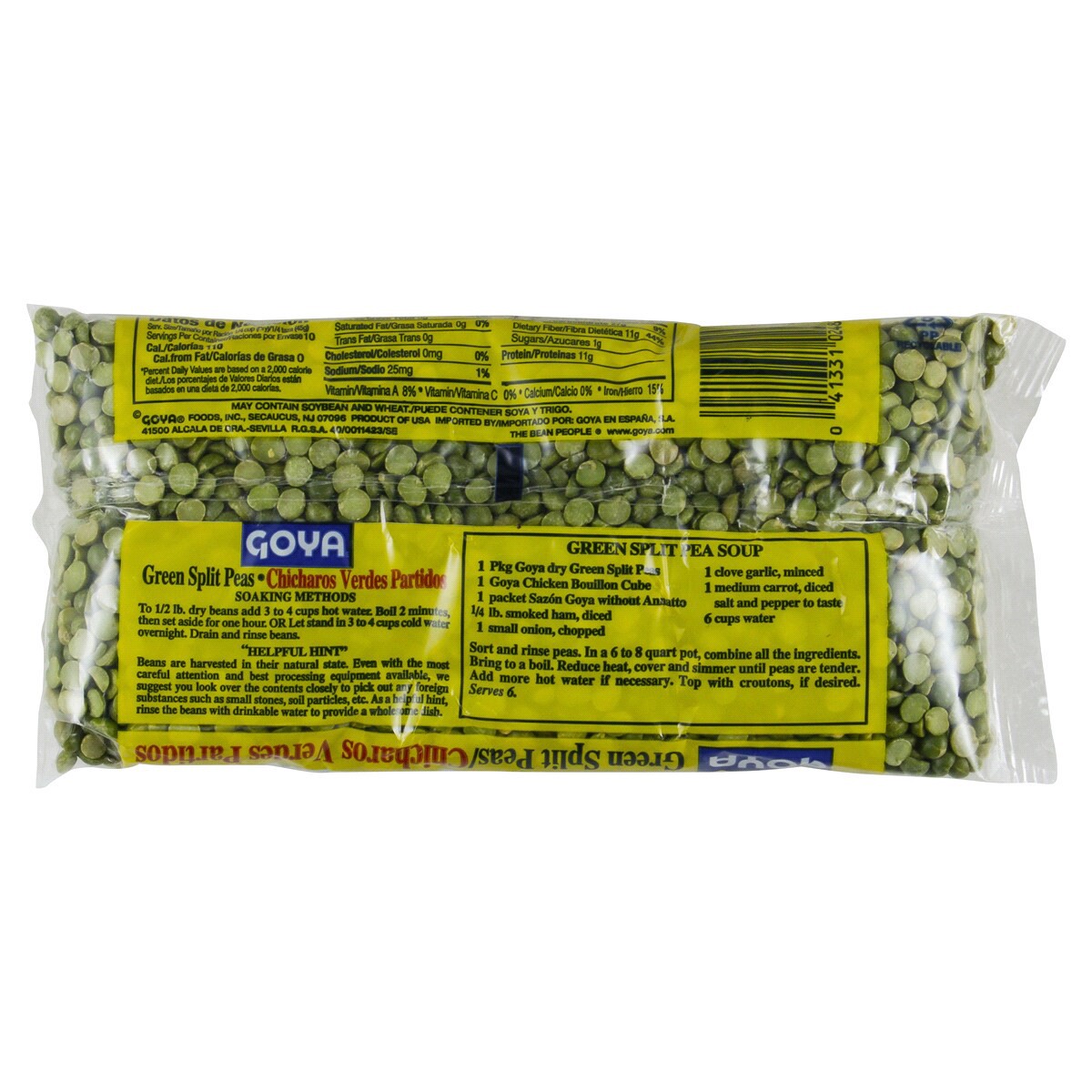 slide 2 of 2, Goya Green Split Peas 16 oz, 16 oz