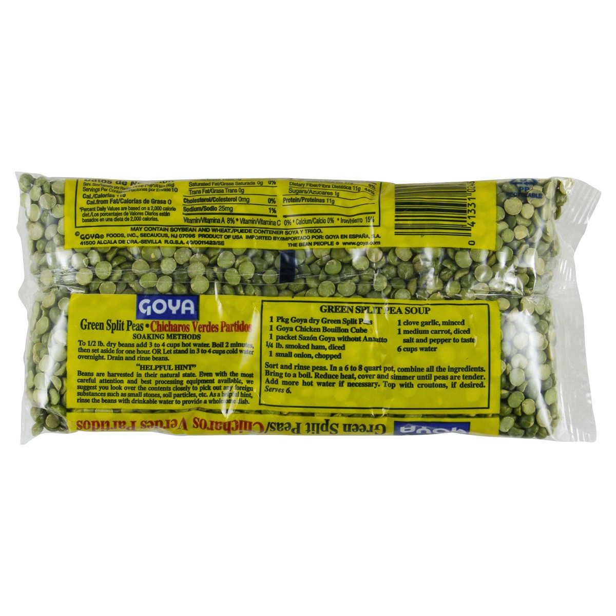 slide 2 of 2, Goya Green Split Peas 16 oz, 16 oz