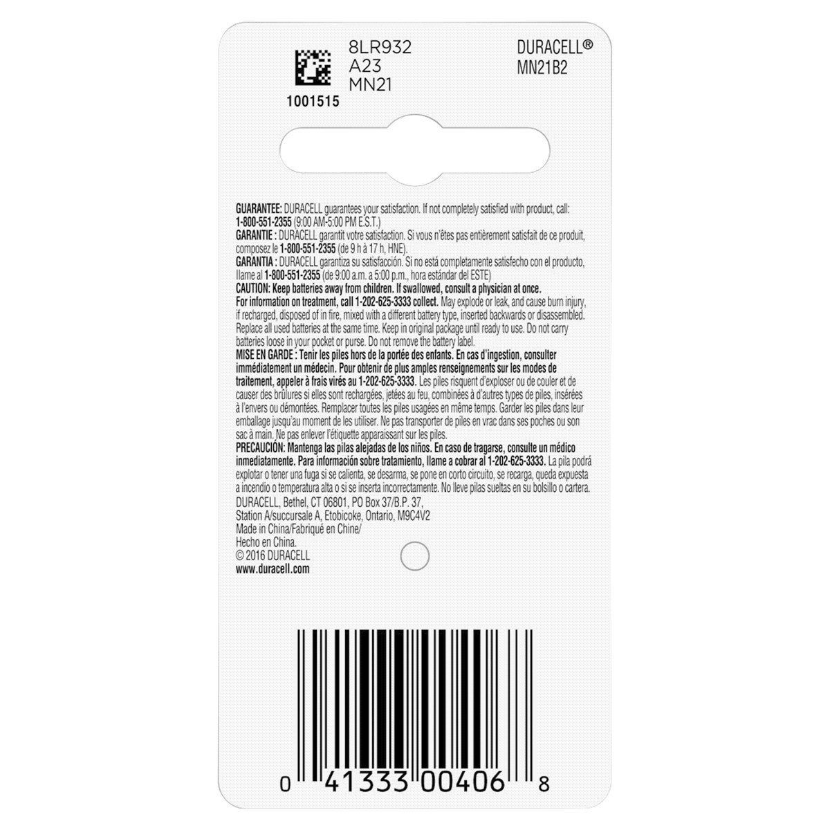 slide 2 of 2, Duracell Specialty Alkaline batteries have a 5-year guarantee in storage, so you can be confident these batteries will be ready when you need them. They offer long-lasting power for your specialty devices., 2 pk