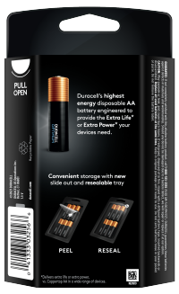 slide 5 of 9, Duracell Optimum Alkaline AA Batteries, 6 ct
