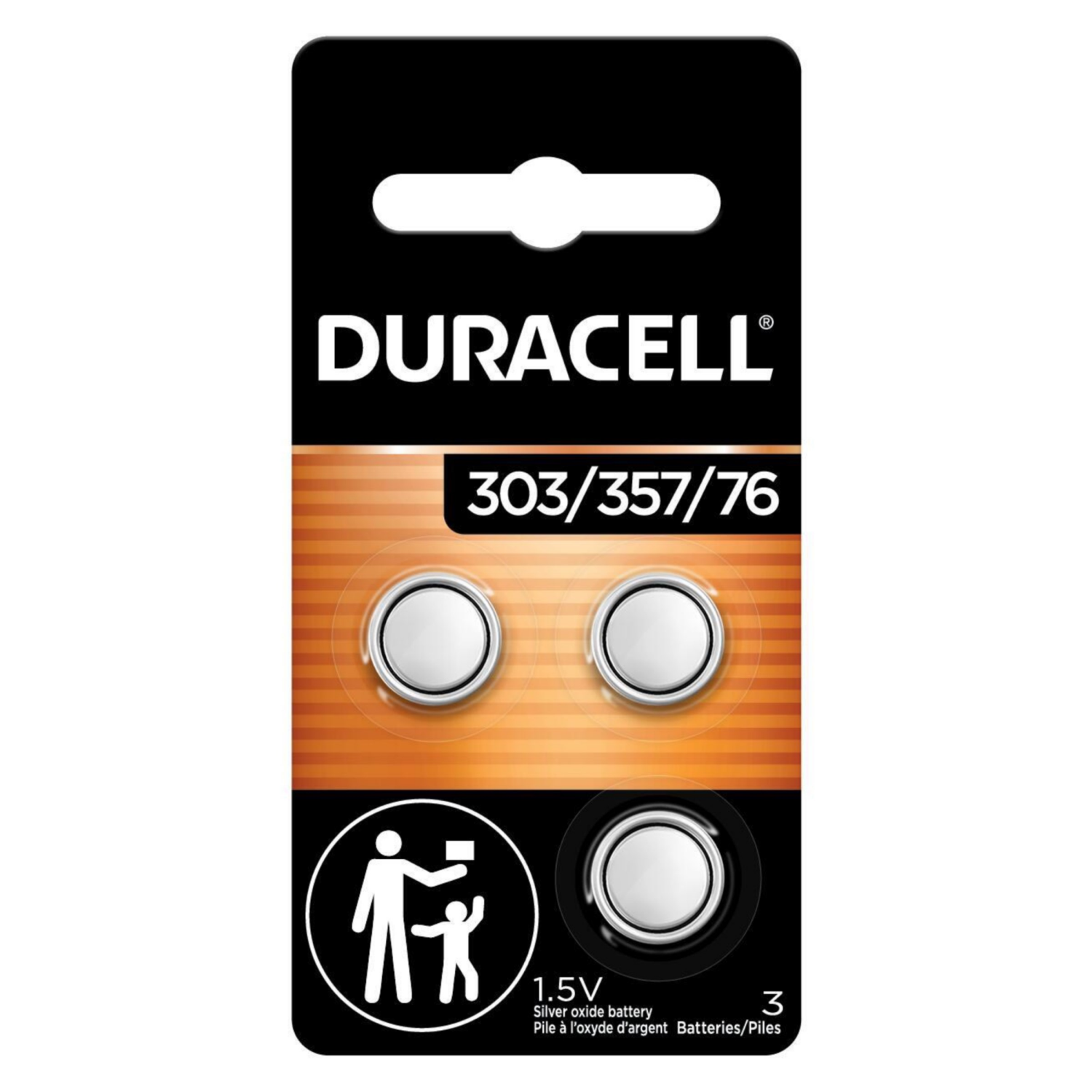slide 1 of 2, Duracell Silver Oxide Batteries provide reliable, long-lasting power for your specialty devices. These batteries have up to a 4-year guarantee in storage and they will be ready when you need them., 3 pk
