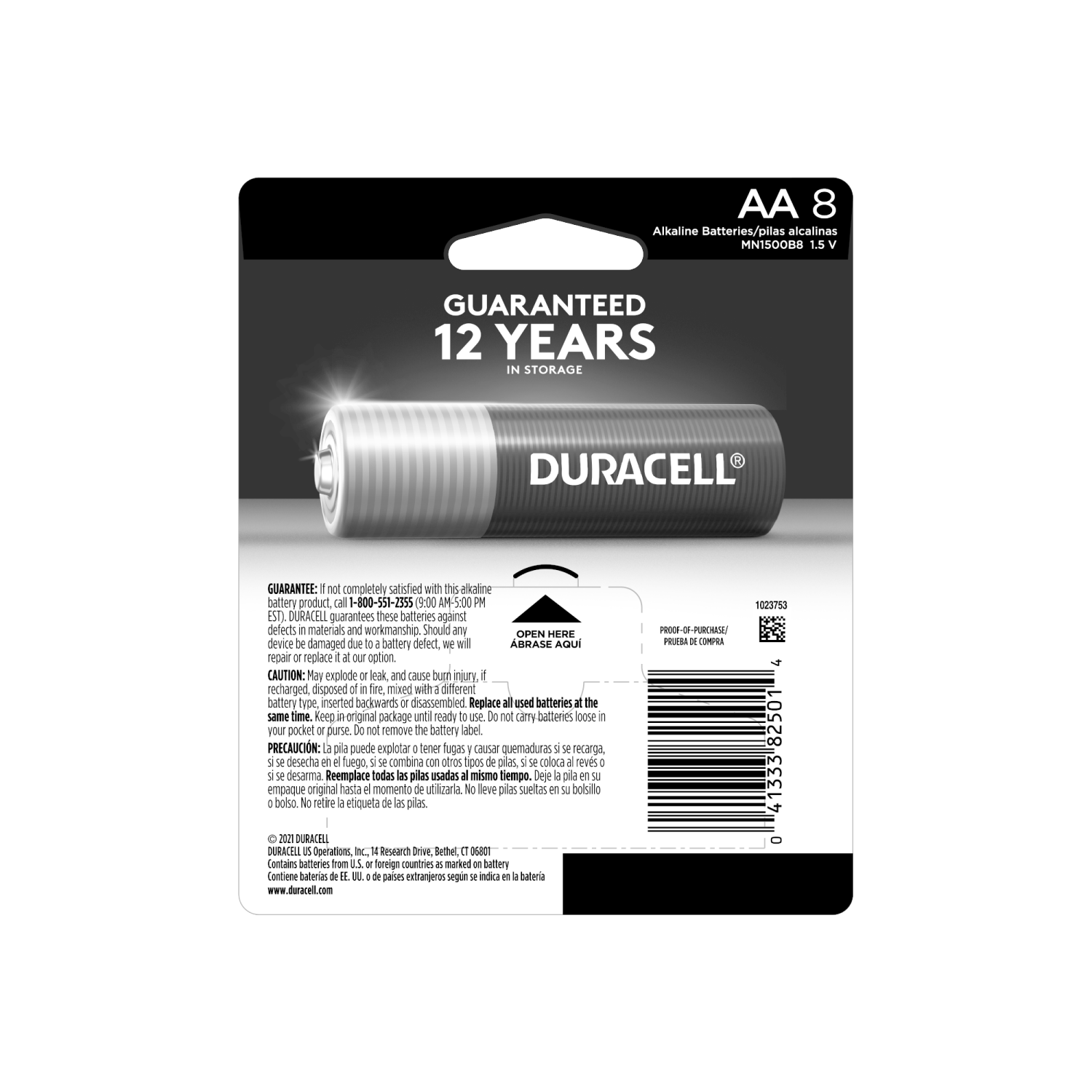 slide 2 of 4, Duracell Coppertop AA Alkaline Batteries, 8 pk