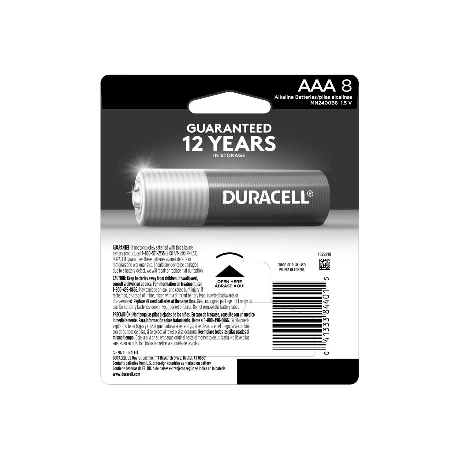 slide 2 of 4, Duracell Coppertop AAA Alkaline Batteries, 8 pk