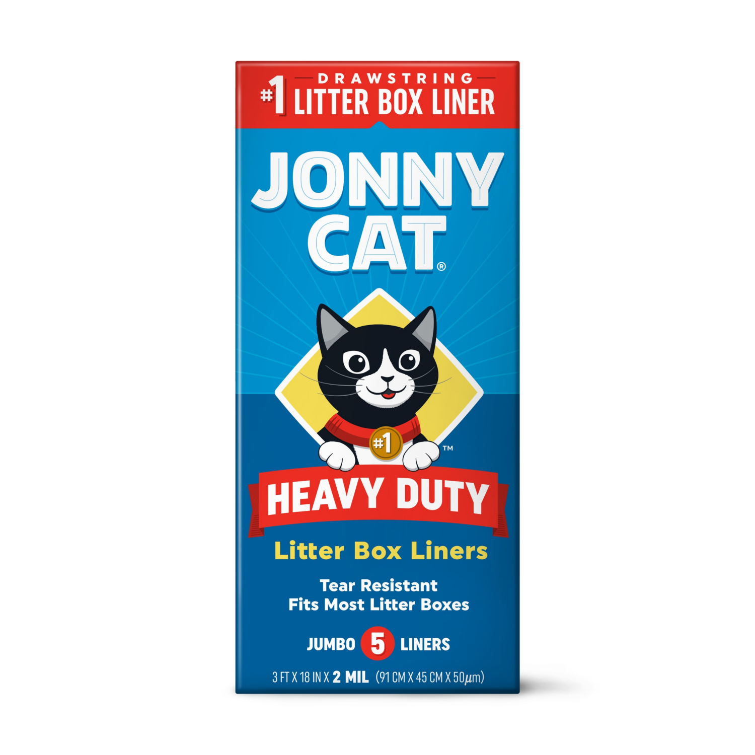 slide 1 of 4, Jonny Cat Jumbo Heavy Duty Litter Box Liners 5 ea Box, 5 ct
