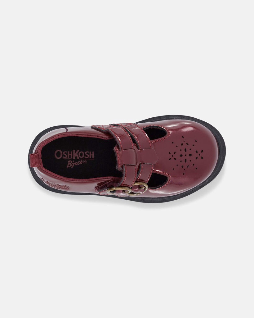 slide 2 of 6, Oshkosh Toddler Girl Buckle Platform Casual Shoes - Burgundy Burgundy 7, 1 ct