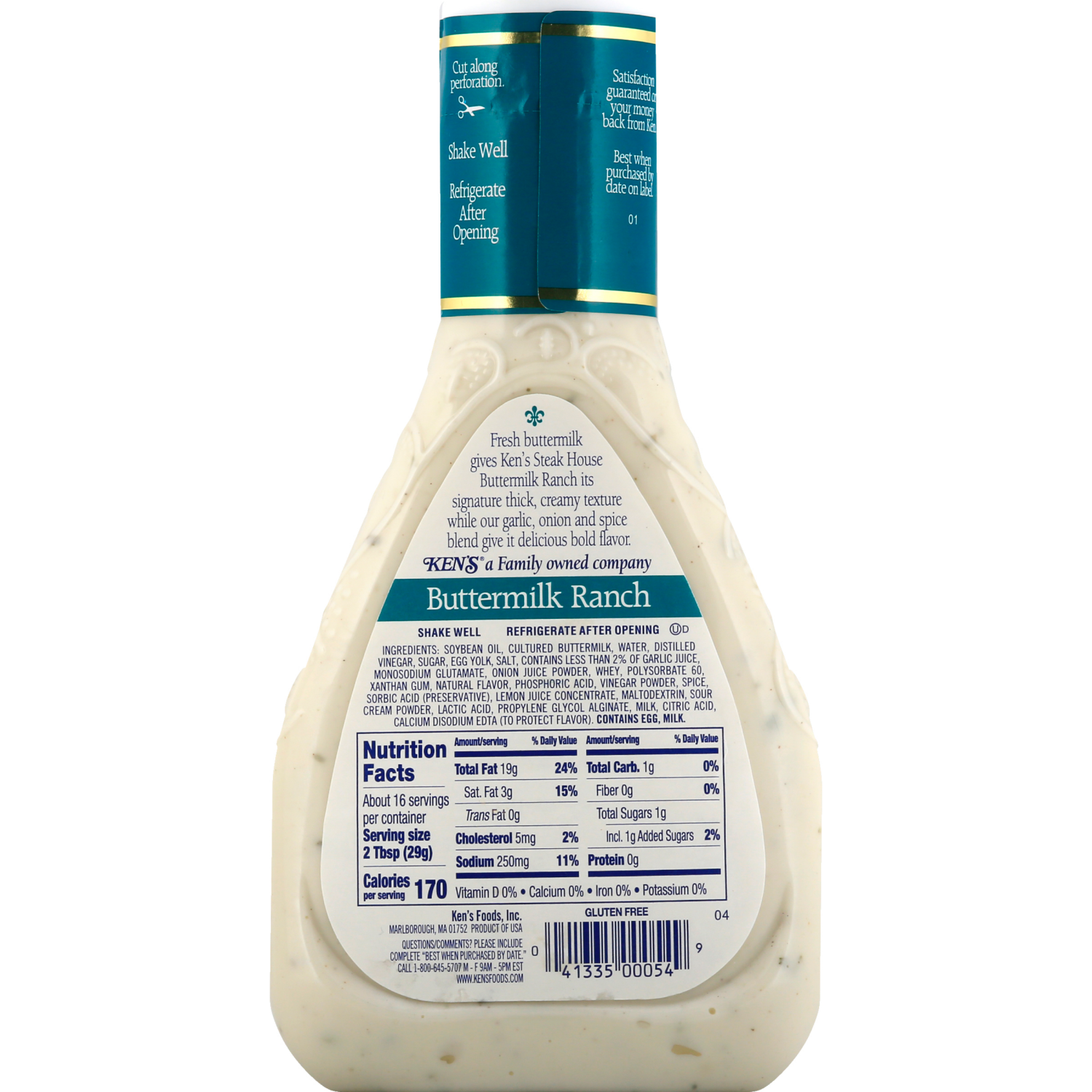 slide 2 of 7, Ken's Steak House Buttermilk Ranch Dressing 16 fl oz, 16 fl oz